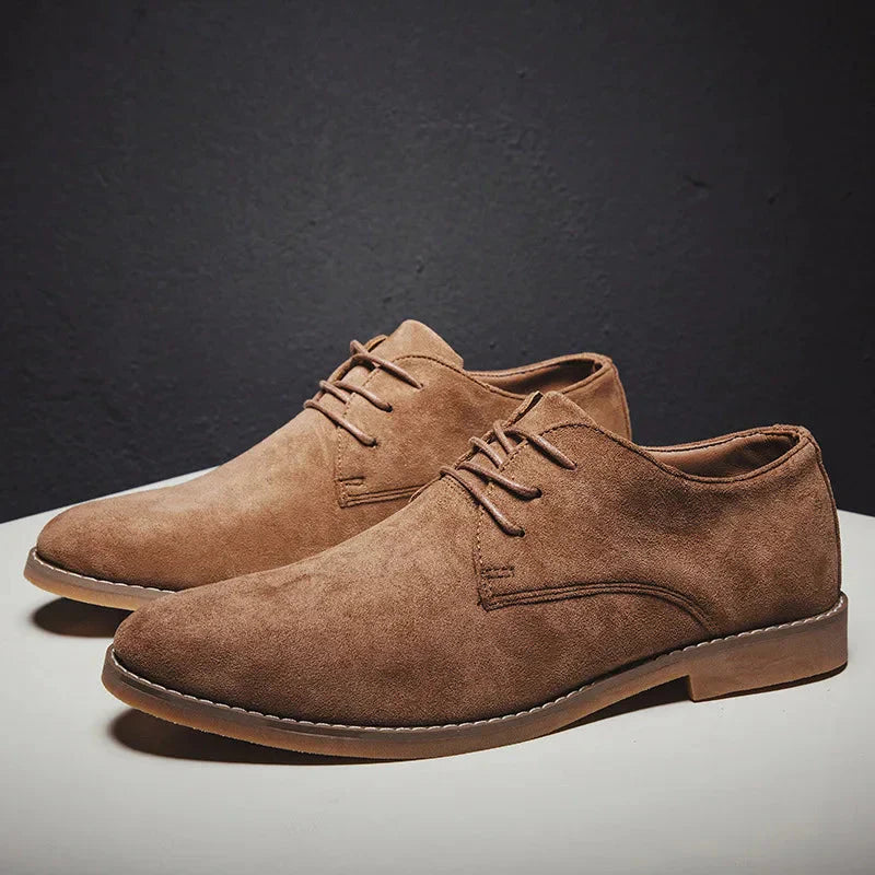 Wearclo | Men's Suede Derby Shoes