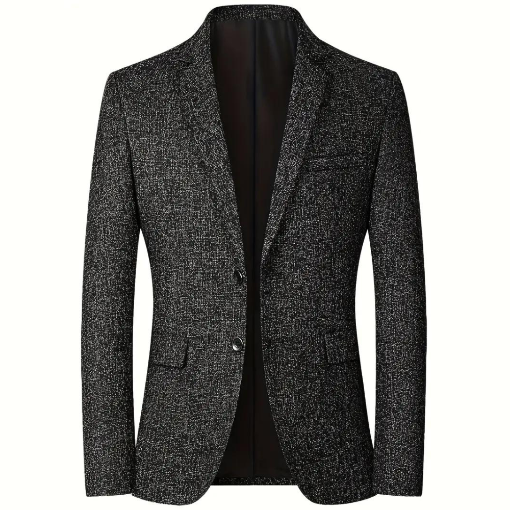 Wearclo | Men's Textured Single-Breasted Blazer