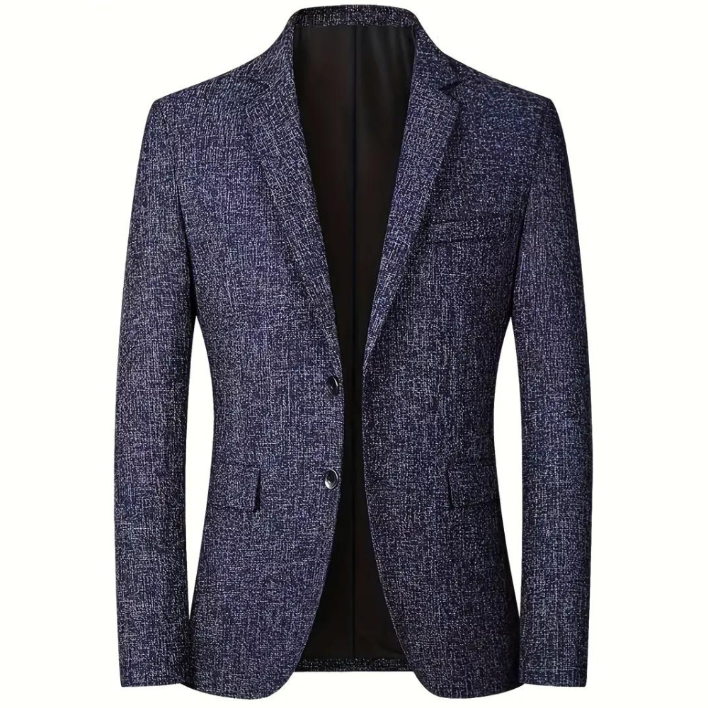 Wearclo | Men's Textured Single-Breasted Blazer