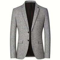 Wearclo Men's Single-Breasted Textured Jacket