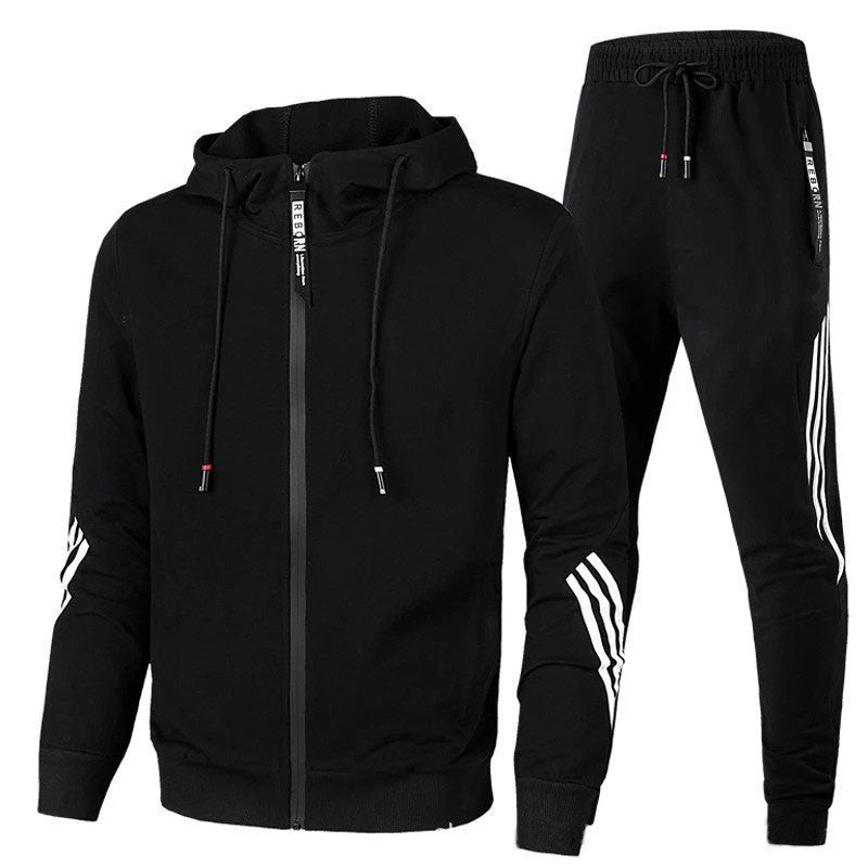 Wearclo | Men's Tracksuit with Side Stripe Design