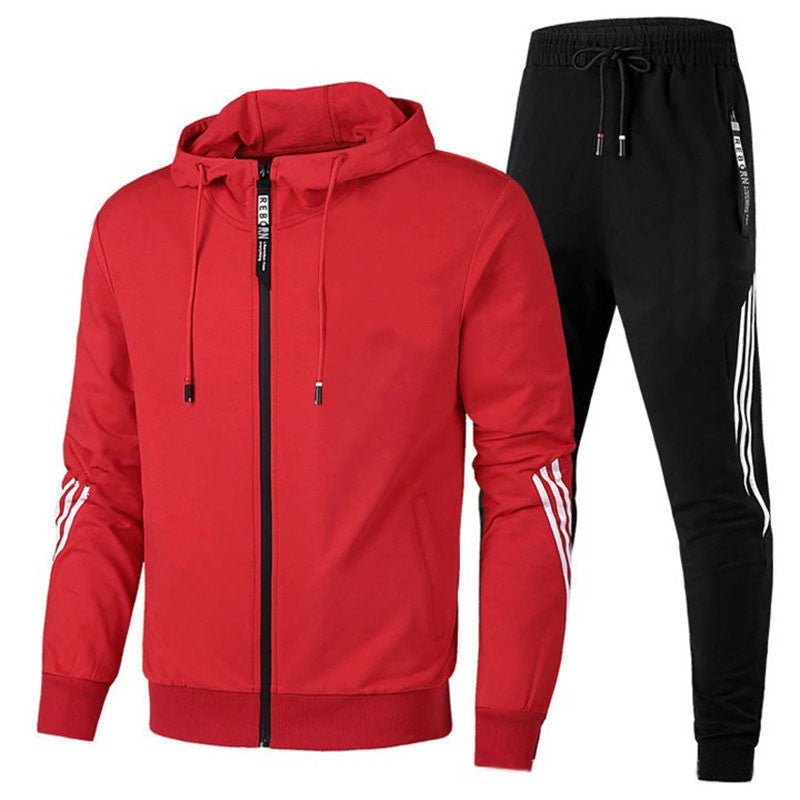 Wearclo | Men's Tracksuit with Side Stripe Design