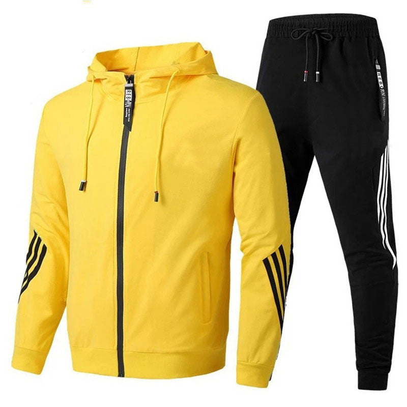 Wearclo | Men's Tracksuit with Side Stripe Design