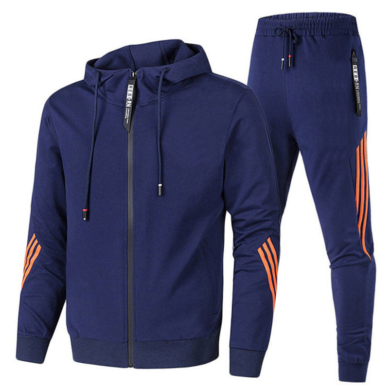 Wearclo | Men's Tracksuit with Side Stripe Design