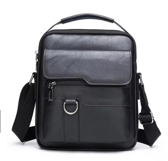 Wearclo | Men's Vertical Crossbody Bag with Flap Pocket