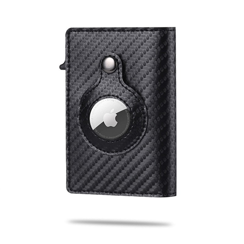 Wearclo | Men's Wallet with Airtag Holder and Carbon Pattern