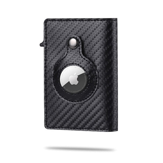 Wearclo | Men's Wallet with Airtag Holder and Carbon Pattern