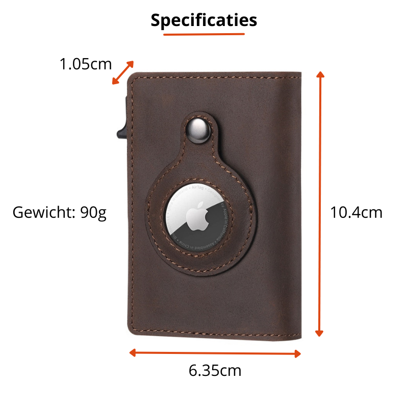 Wearclo | Men's Wallet with Airtag Holder and Carbon Pattern