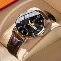 Wearclo | Men's Waterproof Luminous Watch – Classic Stainless Steel Design with Glow-in-the-Dark Display