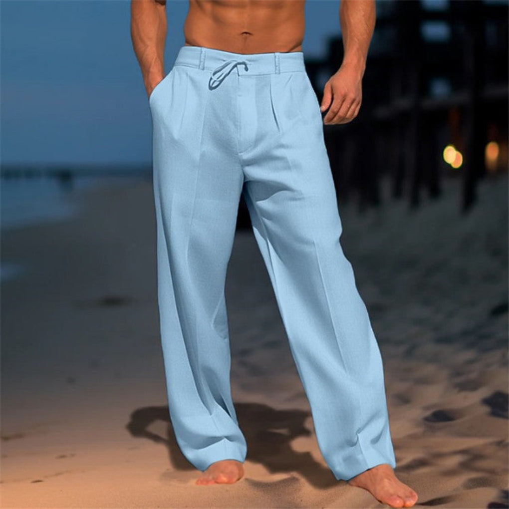 Wearclo | Men's Wide Leg Drawstring Trousers