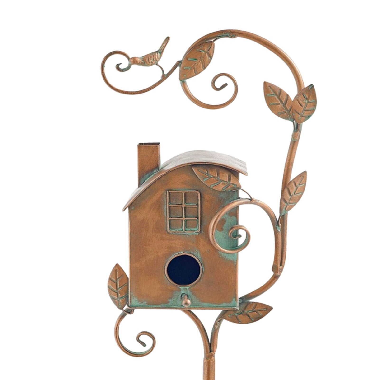 Wearclo | Metal Art Birdhouse on Garden Stake - FeatherNest