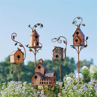 Wearclo | Garden Stake Birdhouse - Decorative Metal Art