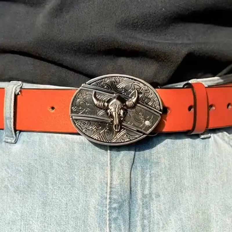Wearclo | Metal Oval Cowboys Belt Buckle