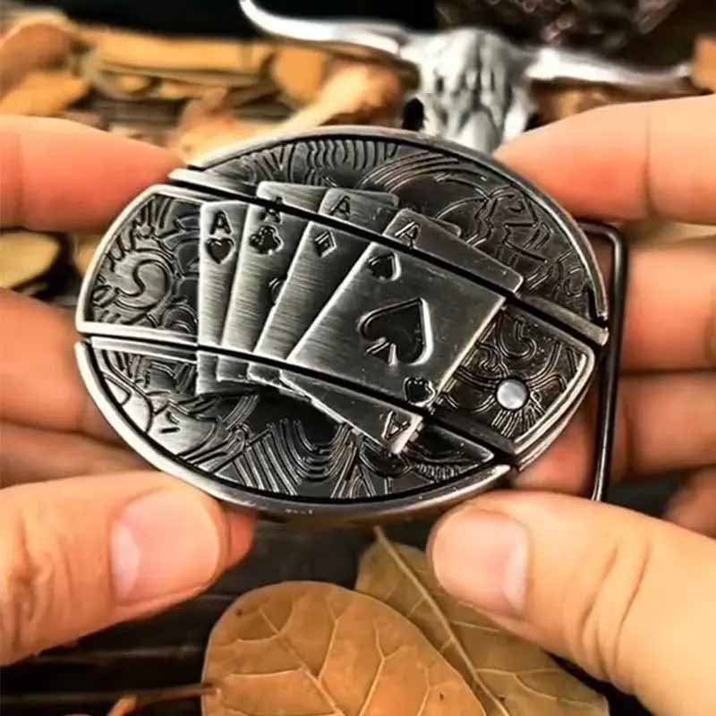 Wearclo | Metal Oval Cowboys Belt Buckle