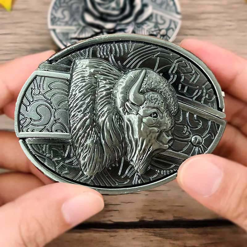 Wearclo | Metal Oval Cowboys Belt Buckle