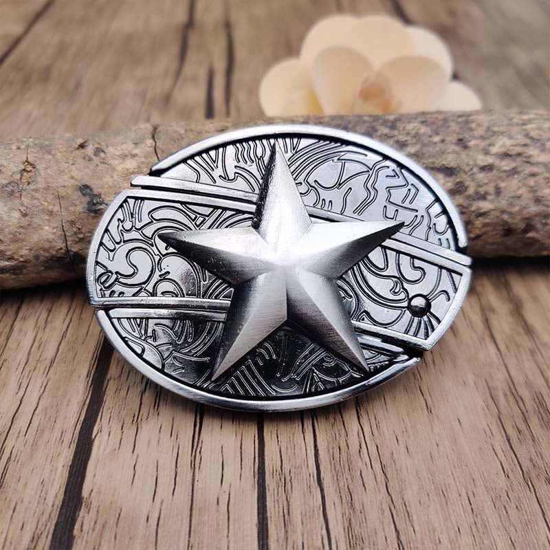 Wearclo | Metal Oval Cowboys Belt Buckle
