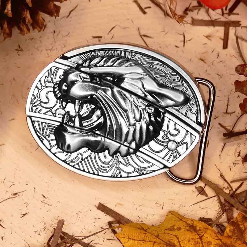 Wearclo | Metal Oval Cowboys Belt Buckle