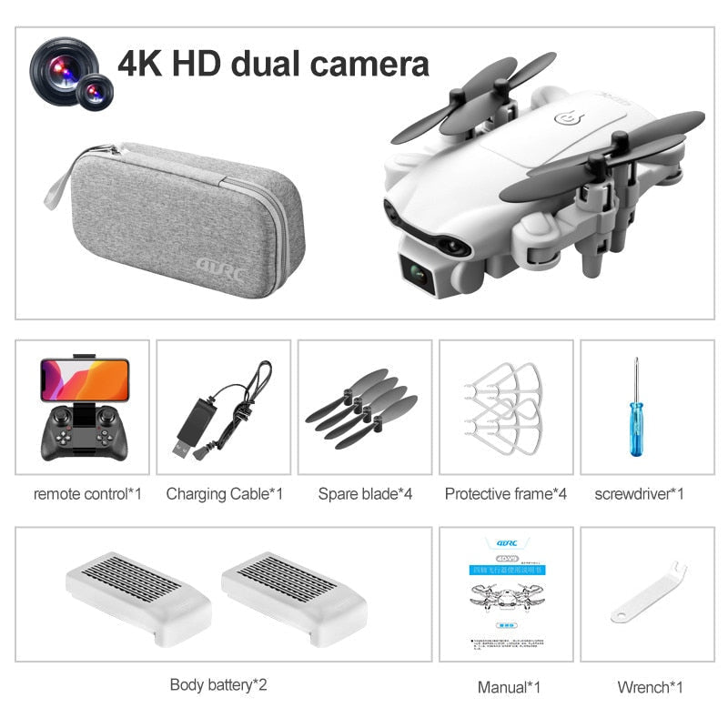 Wearclo | Mini Drone V9 RC- 4k Dual Camera HD