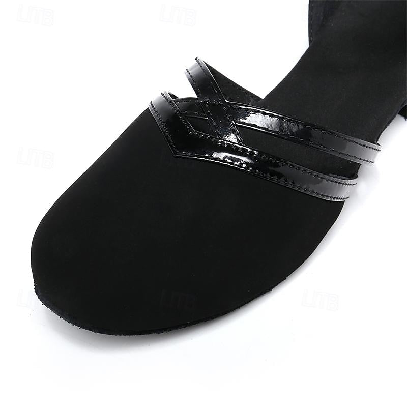 Wearclo | Modern Dance Shoes for Women Black High-Quality Suede