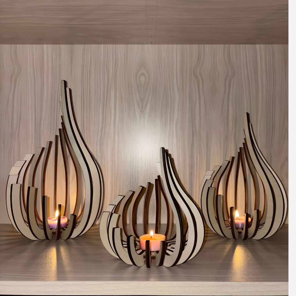 Wearclo | Modern Flame Shaped Candle Holder Lantern