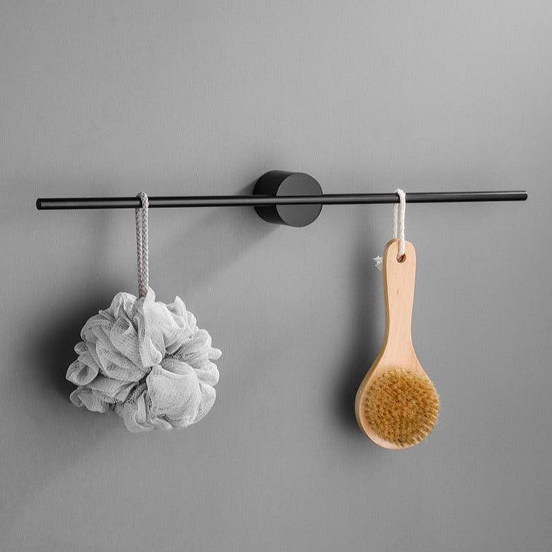 Wearclo | Modern Metal Towel Rack with Wooden Accent