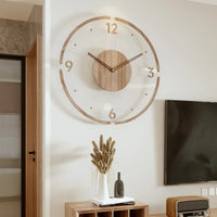 Wearclo | Modern Wall Clock in Wood – Minimalist and Elegant Design for the Living Room