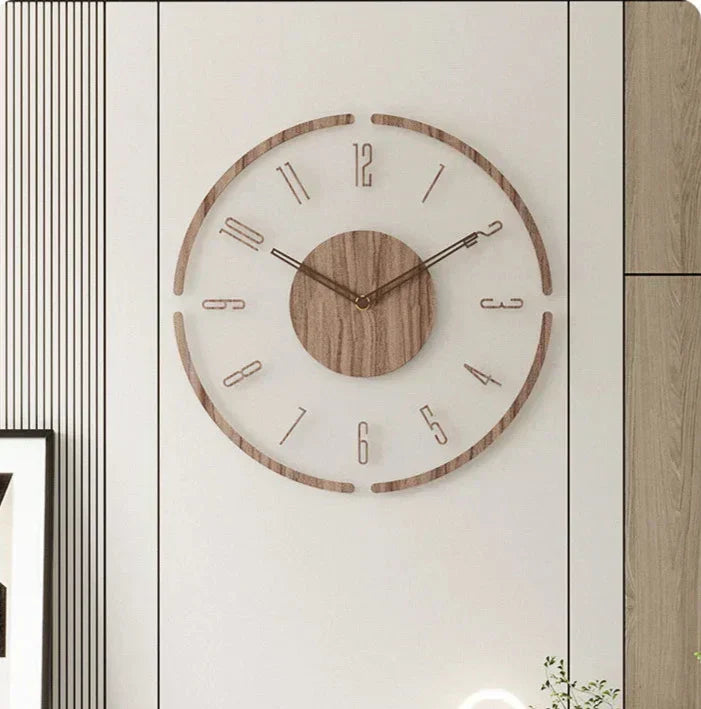 Wearclo | Modern Wall Clock in Wood – Minimalist and Elegant Design for the Living Room