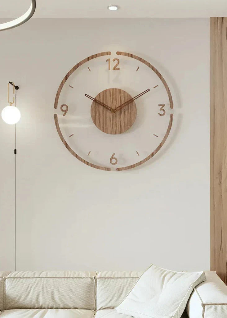 Wearclo | Modern Wall Clock in Wood – Minimalist and Elegant Design for the Living Room