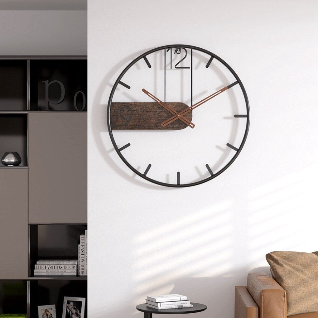 Wearclo | Modern Wall Clock with Wood Accent