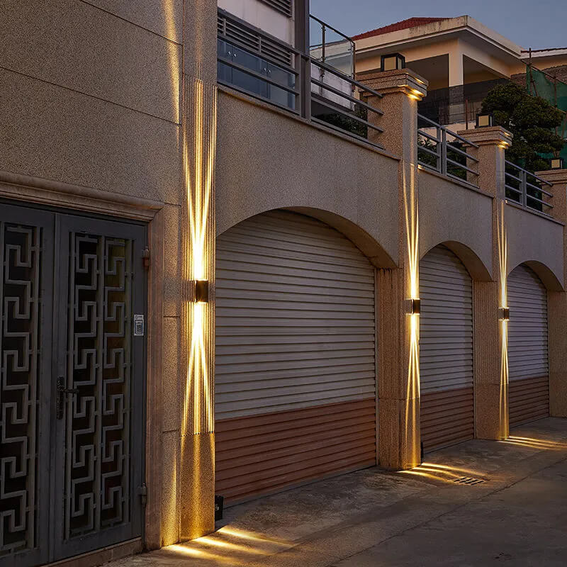 Wearclo | Modern Waterproof LED Outdoor Wall Light | Rectangular Up/Down Aluminum Fixture