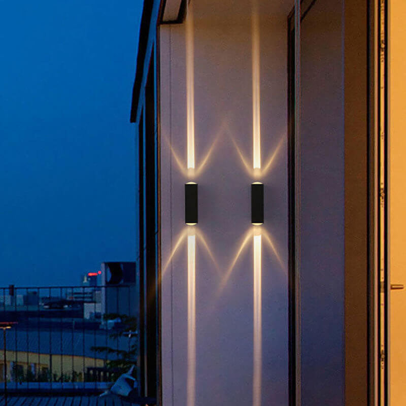 Wearclo | Modern Waterproof LED Outdoor Wall Light | Rectangular Up/Down Aluminum Fixture