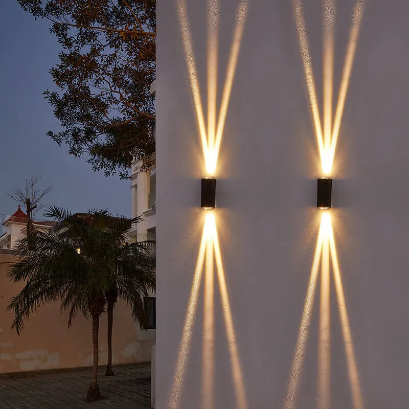 Wearclo | Modern Waterproof LED Outdoor Wall Light | Rectangular Up/Down Aluminum Fixture