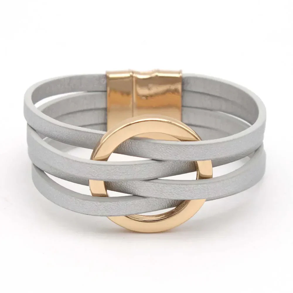 Wearclo | Multi-Layer O-Leather Wrap Bracelet