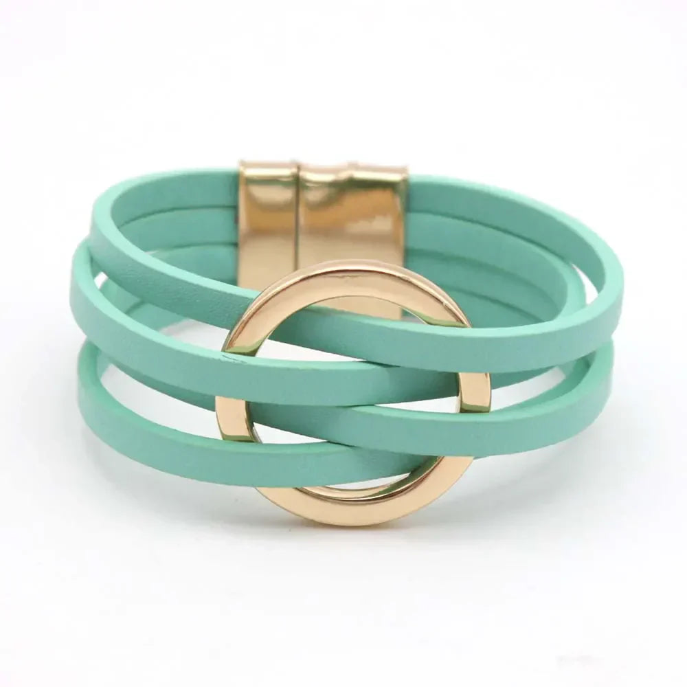 Wearclo | Multi-Layer O-Leather Wrap Bracelet