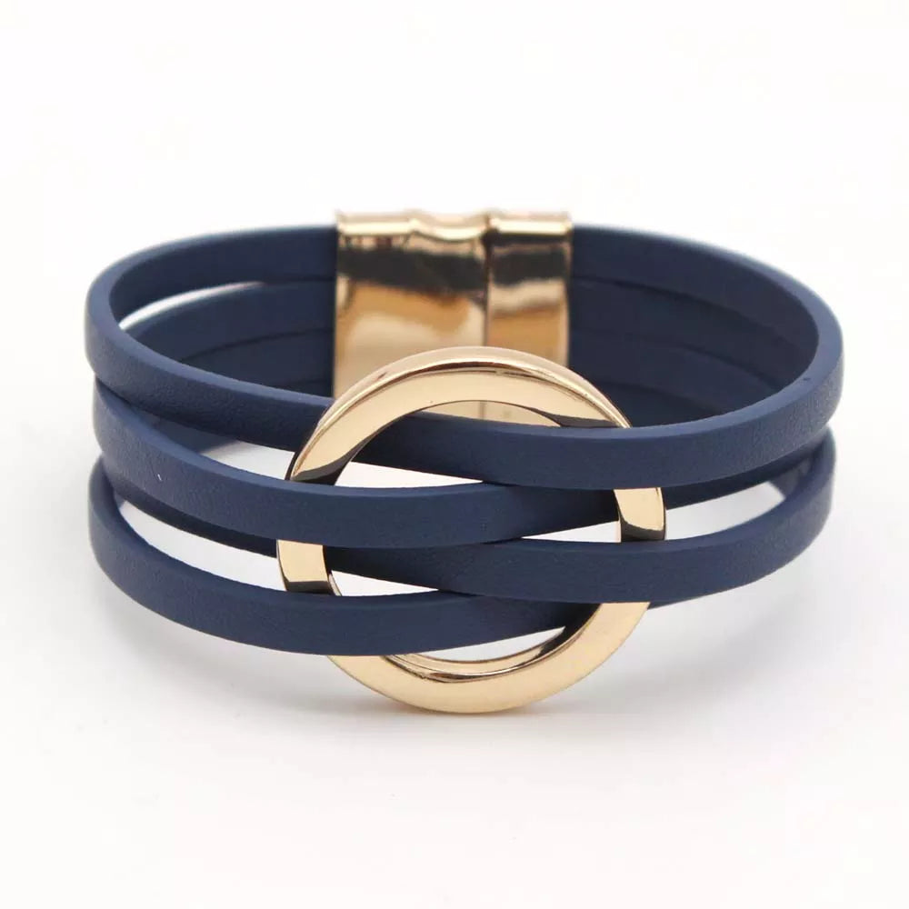 Wearclo | Multi-Layer O-Leather Wrap Bracelet