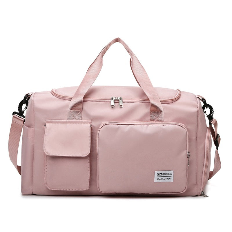 Wearclo | Multi-Pocket Travel Bag, Sports and Gym Duffle with Separate Shoe Compartment