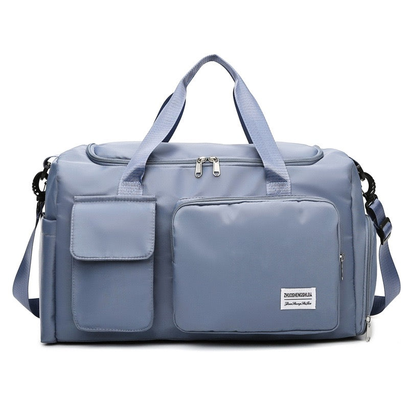 Wearclo | Multi-Pocket Travel Bag, Sports and Gym Duffle with Separate Shoe Compartment