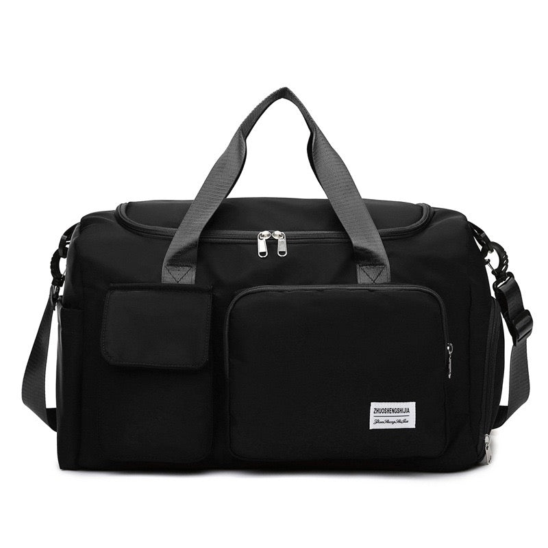 Wearclo | Multi-Pocket Travel Bag, Sports and Gym Duffle with Separate Shoe Compartment