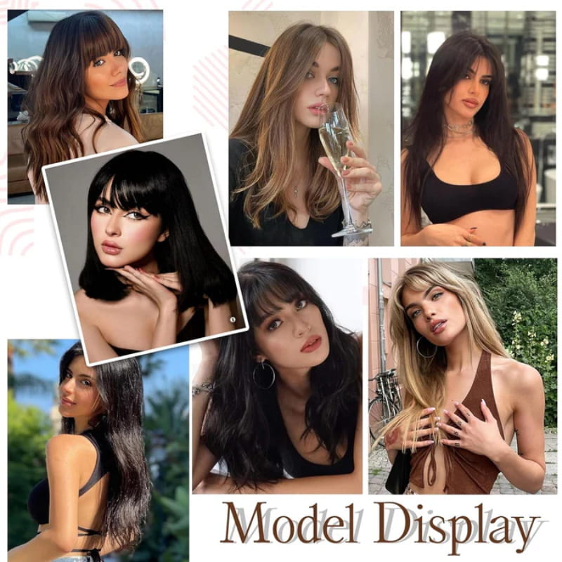 Wearclo | Natural Hairpiece with Bangs for Women