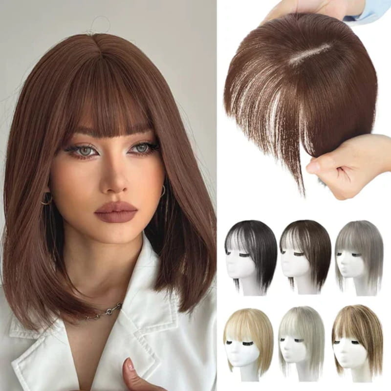 Wearclo | Natural Hairpiece with Bangs for Women
