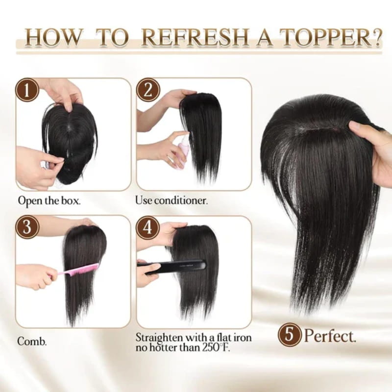 Wearclo | Natural Hairpiece with Bangs for Women