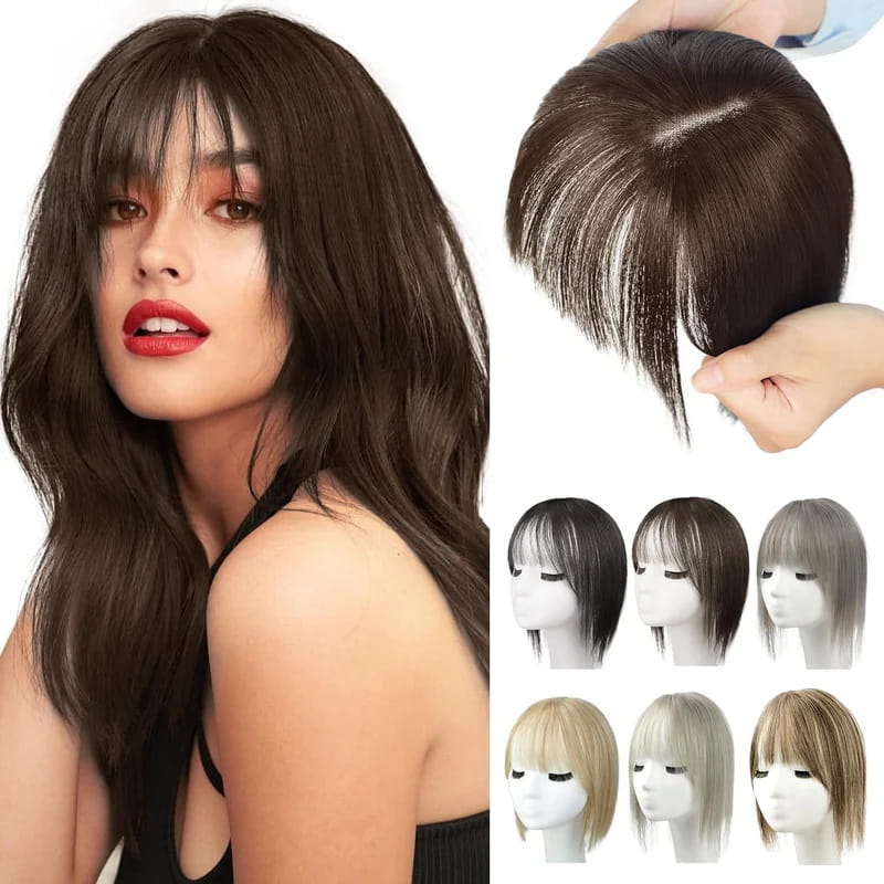 Wearclo | Natural Hairpiece with Bangs for Women