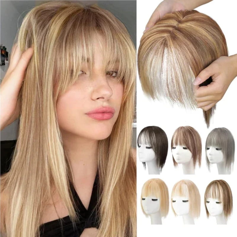 Wearclo | Natural Hairpiece with Bangs for Women