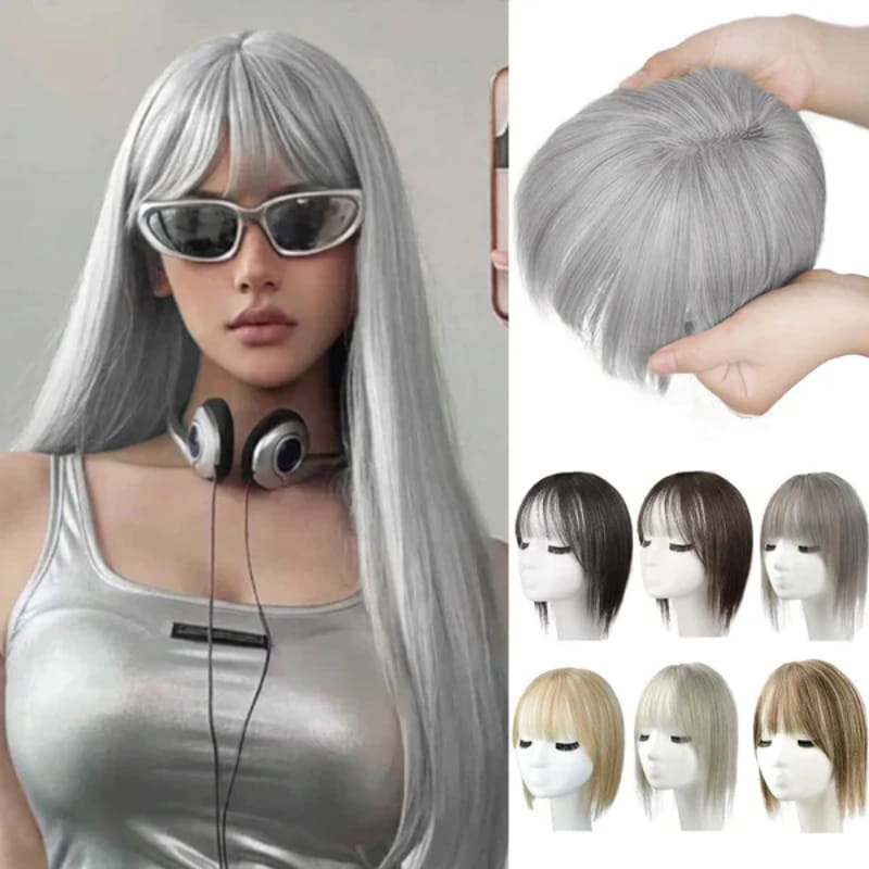 Wearclo | Natural Hairpiece with Bangs for Women