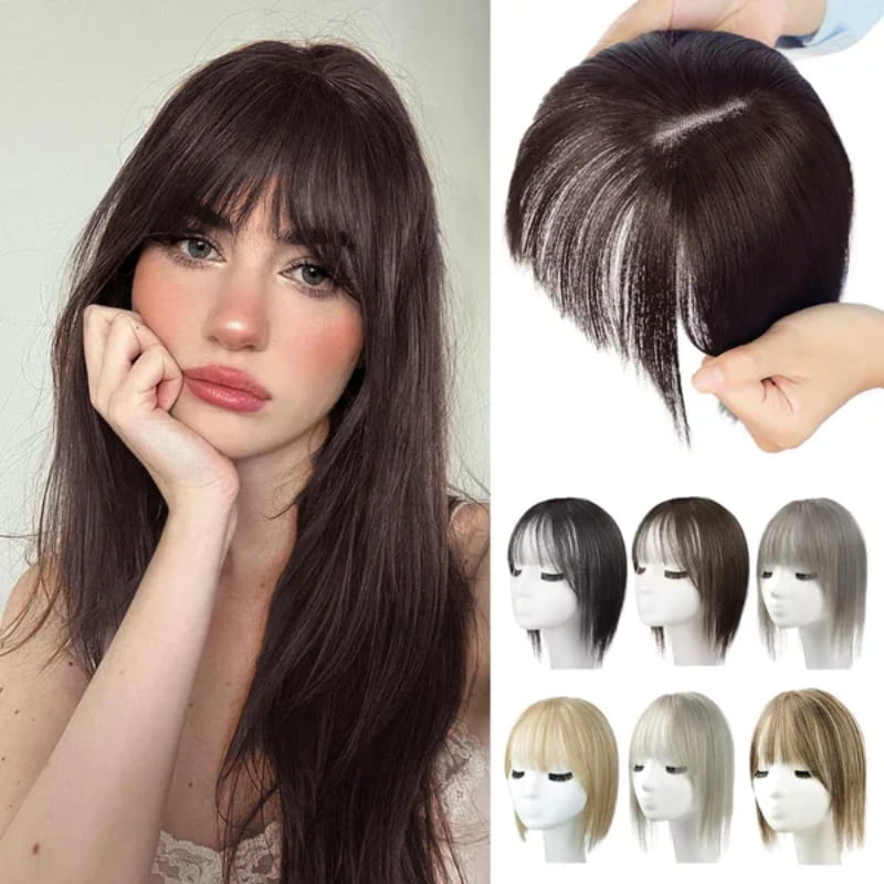 Wearclo | Natural Hairpiece with Bangs for Women