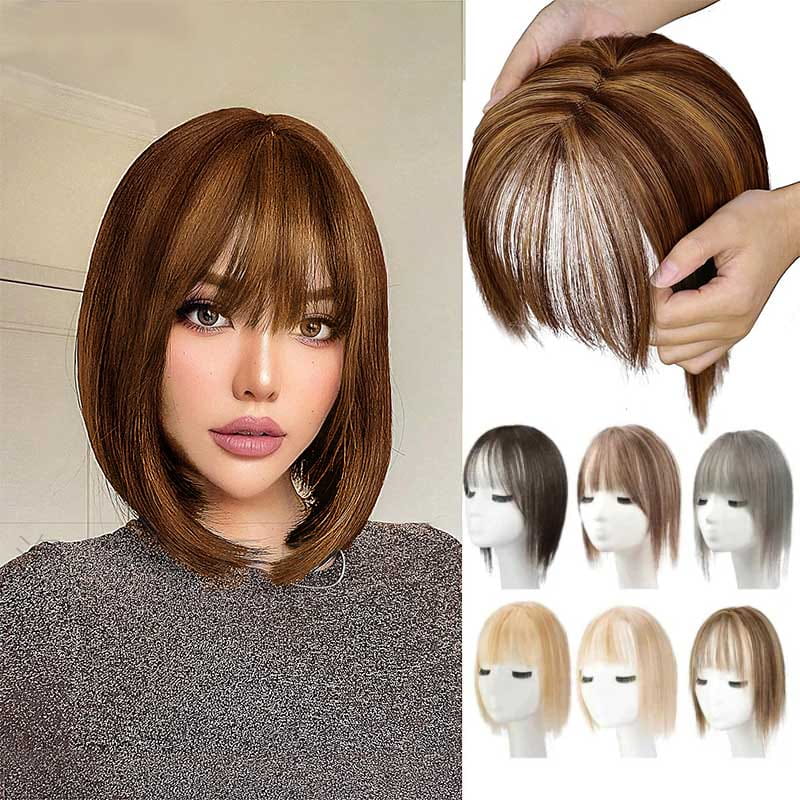 Wearclo | Natural Hairpiece with Bangs for Women