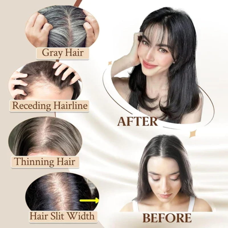 Wearclo | Natural Hairpiece with Bangs for Women