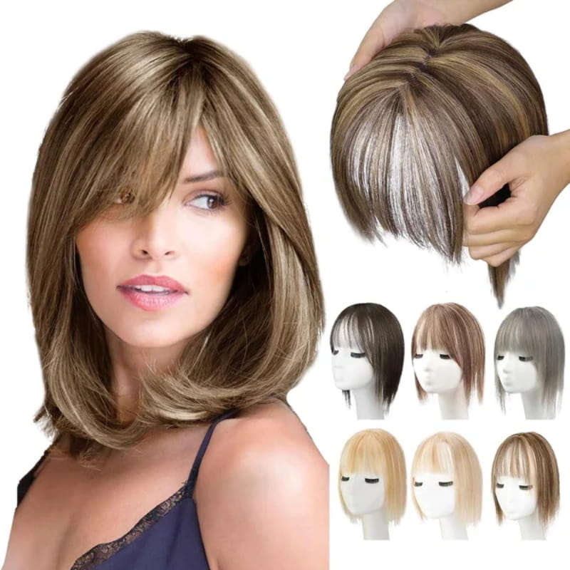 Wearclo | Natural Hairpiece with Bangs for Women