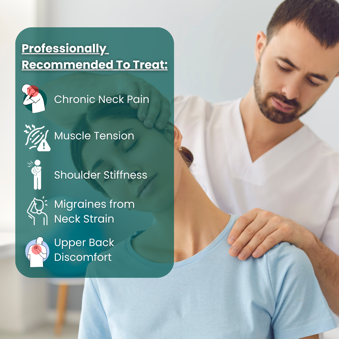 Wearclo | Neck Warmer & Massage Device | Neck and Shoulder Heat for Muscle Relaxation | Adjustable Settings for Stress Reduction | Targeted Neck Pain and Relaxation