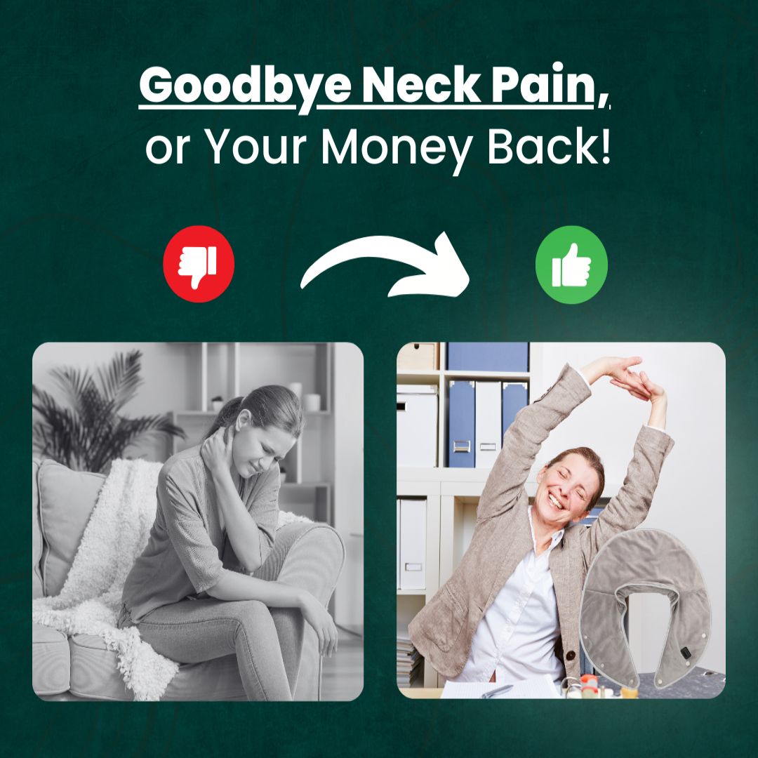 Wearclo | Neck Warmer & Massage Device | Neck and Shoulder Heat for Muscle Relaxation | Adjustable Settings for Stress Reduction | Targeted Neck Pain and Relaxation